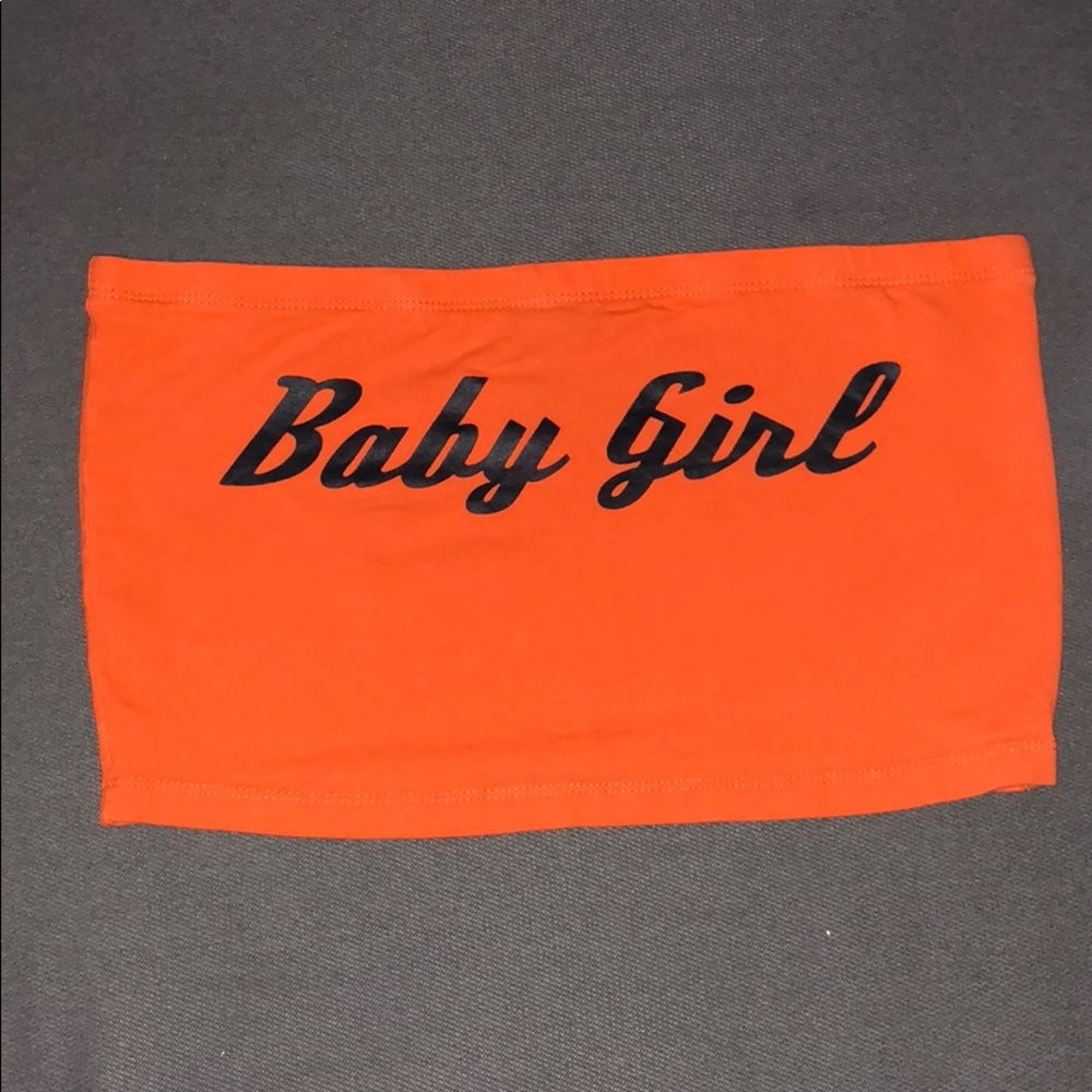 Baby girl logo Orange Tube top